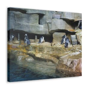 Arctic Explorers: Penguins on Mountains #2 Canvas (10" x 8") and (20" x 16")